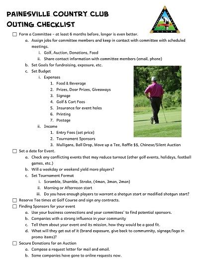 golf tournament checklist template|golf outing checklist template.